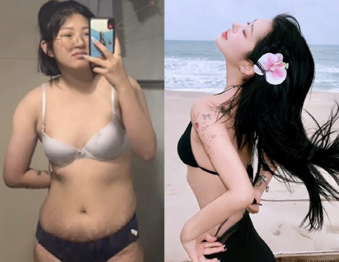 96kg → 49kg Choi Junhee, skinny bikini body..Enthusiasm for both the eyes and nose