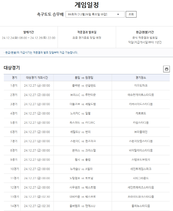 Announcement of the results of the 85th match of Soccer Toto's crew loss, which was carried over about 600 million won for the first place...An unusual event in the home team's slump