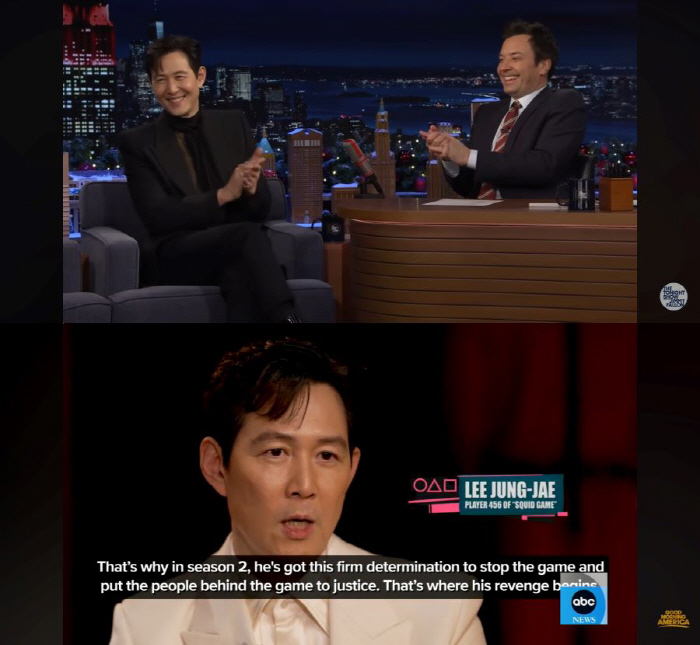 Lee Jung-jae Promotes 'Squid Game 2' on 'Tonight Show' and 'Good Morning America'