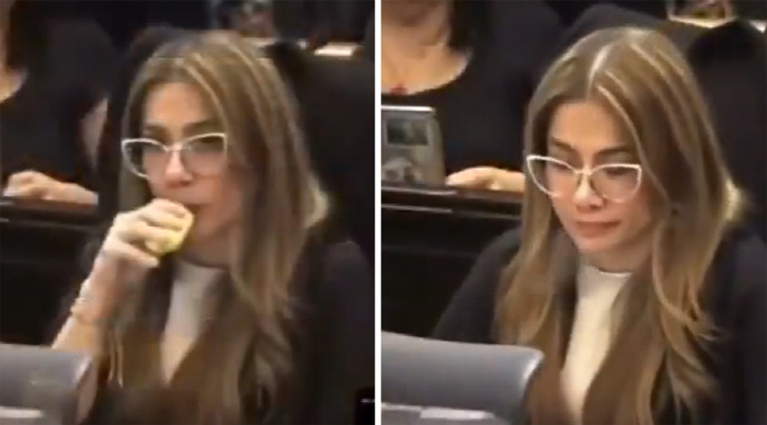 Female lawmakers catch e-cigarettes in parliament...Apologize immediately for the spread of the video