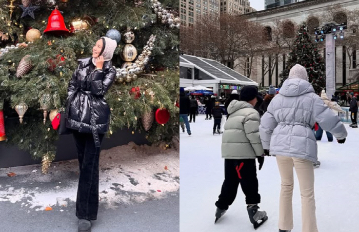 Park Jiyoon left New York with her kids..CHOI DONG SEOK Forgotten Christmas of Divorce War