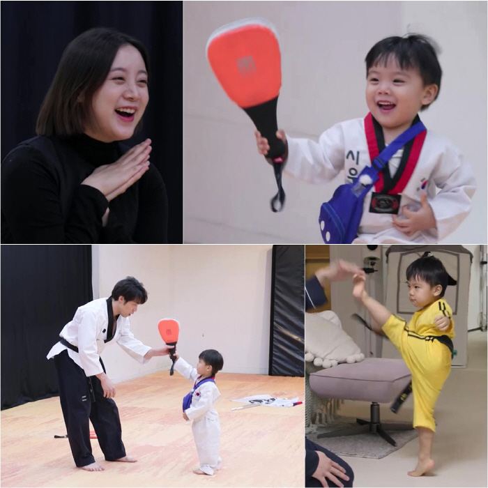 Won-girl Woo Hye-rim, Little ♥ Shin Min-cheol gave birth...At the age of 33 months, it is easy to break down the kicking pine board (Sudol)