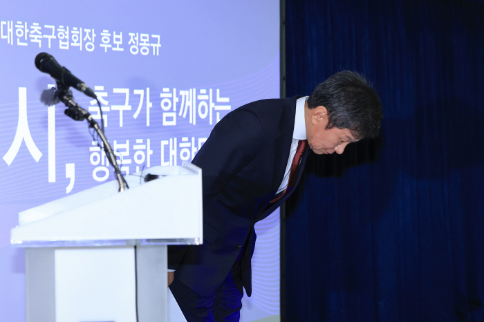 Chairman Chung Mong-gyu, who is trying to win the fourth term in the policy election, will provide financial support → attracting the cup → reorganizing the appointment of the coach → European Center…KFA presents roadmap for next 4 years