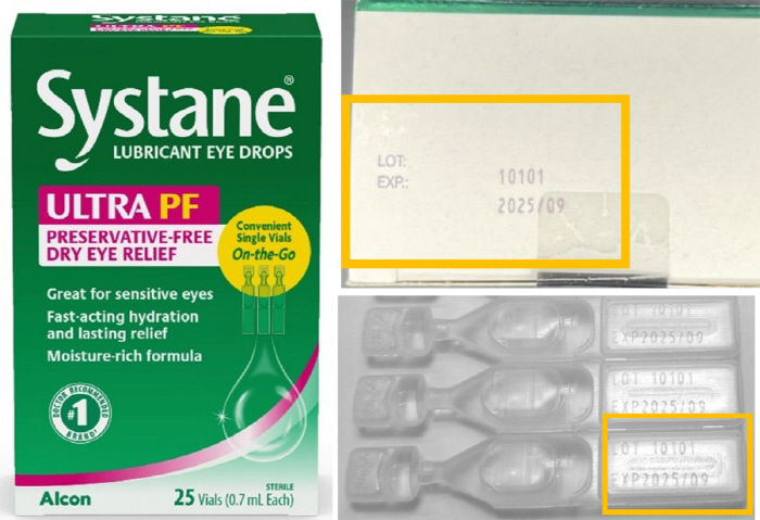 Some famous artificial tear cysteine products are recalled due to concerns over mold contamination