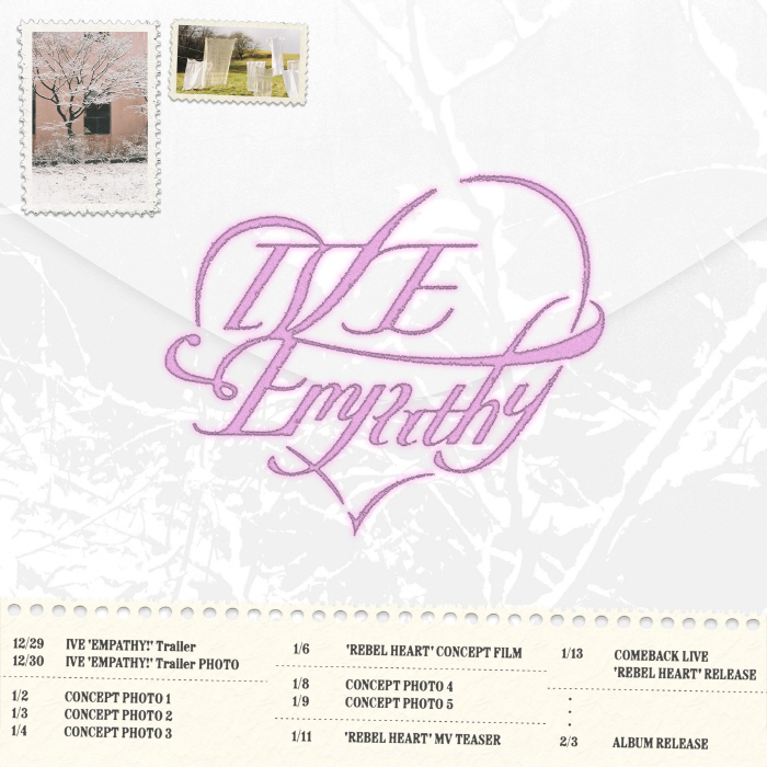 IVE Unveils Schedule Poster for New Album 'IVE EMPATHY'