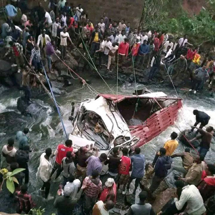 Wedding guest truck crashes into river killing more than 70 people...I was dancing