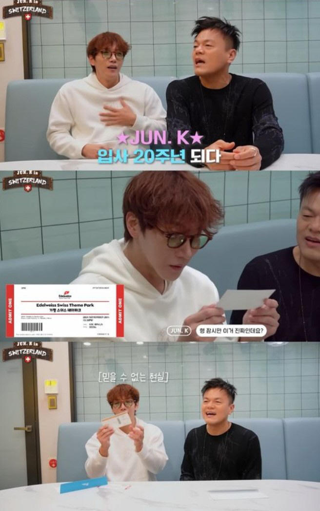 Park Jin-young Surprises Jun. K with Switzerland Trip for 20th Anniversary