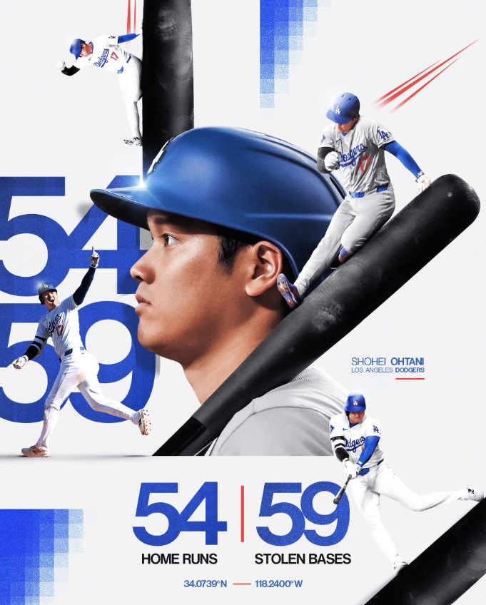 Pitcher does 4040? Ohtani's statistics on 45 home runs, 42 steals, 7 wins, the first big job in ML history