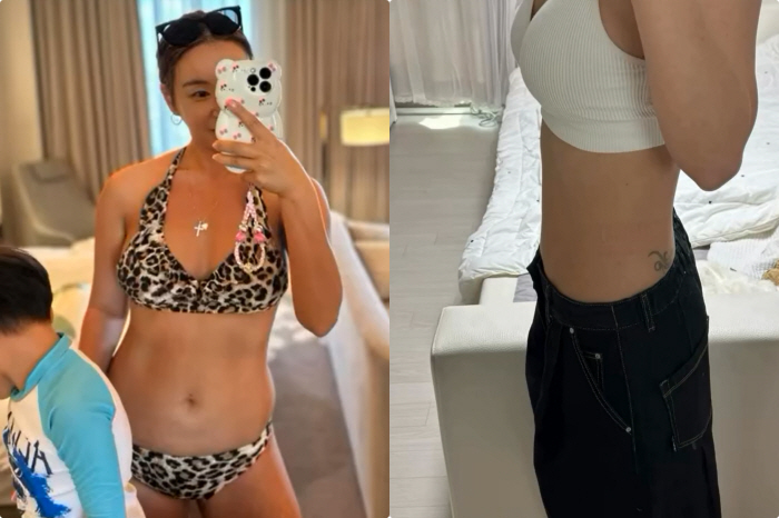 Bae Yoon-jung lost 13kg of floating room surgery and exposed her bikini..I can't believe my mom's flat 11-shaped abs