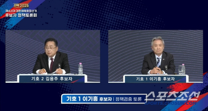 The 6th debate, which was even hotter among candidates Lee Ki-heung (ground broadcasting of the debate on candidates for the chairman of the Korea Sports Council)