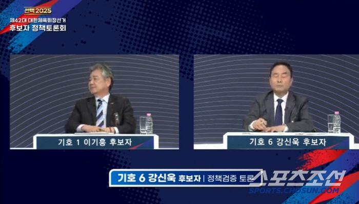 The 6th debate, which was even hotter among candidates Lee Ki-heung (ground broadcasting of the debate on candidates for the chairman of the Korea Sports Council)