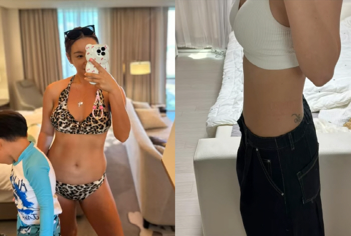 Bae Yoon-jung loses 13kg and wears a bikini. If you gain weight again, you'll go crazy