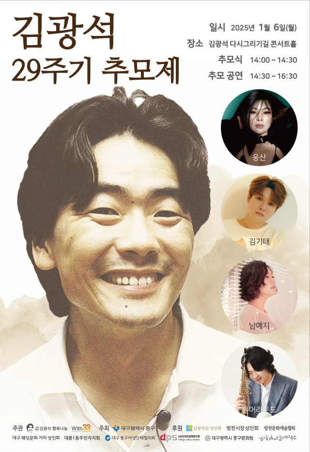 Kim Kwang-seok, the 29th anniversary of today (6th)...a perennial singer who still misses