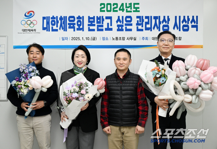 Director Shin Dong-kwang X Director Kim Bo-young X Director Ahn Yong-hyuk's managerial award selected by employees of the Korea Sports Association