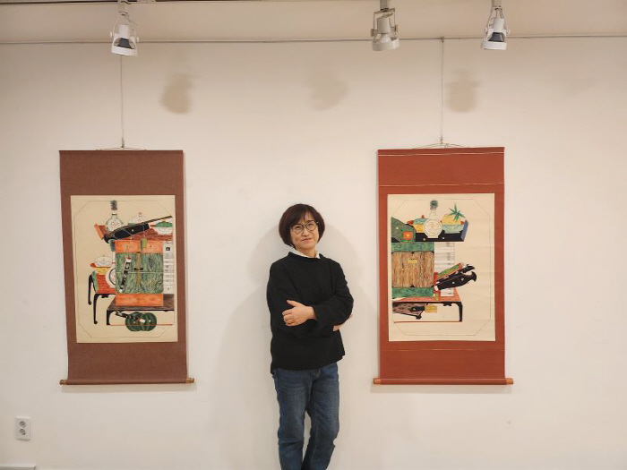 Yu Dichi Department Holds Folk Painting Writer Kim Eun-hee's Individual Exhibition with Happiness