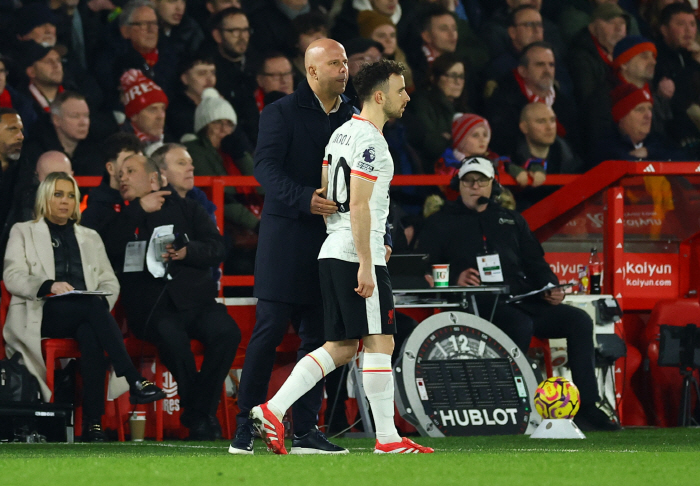 Jota, very good Liverpool Diogo Jota, 3 seconds cut to goal after putting in against Nottingham. Liverpool Sets New Club Record