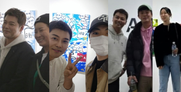  I'm good at drawing, and ★ who visited Jeon Hyun-moo's exhibition... Kian 84, Lee Joo-seung, Lee Ji-hye, and Park Se-ri's proof shot revealed 