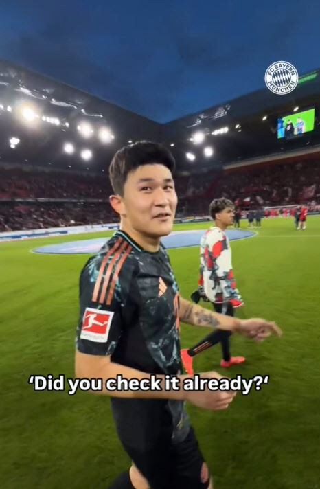 I don't think you touched my hair?Look! Kim Min-jae didn't know the final goal against Freiburg