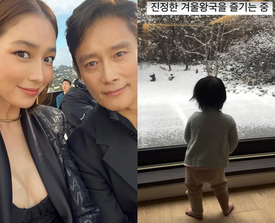 Lee Min-jung ♥ Lee Byung-hun's late daughter, enjoying Frozen and twitching hip dance..Mom who burst into laughter