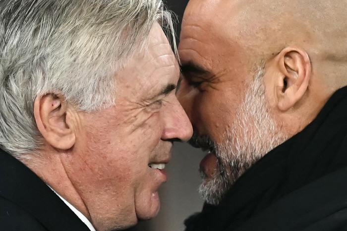 This time, % Romantic Nervous Guardiola 1% Jing → Ancelotti 99% False...Climber Man City's War of Words