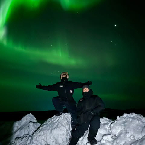  Ryu Seung-ryong, sweet two-shot with his son under Aurora...Bucket list