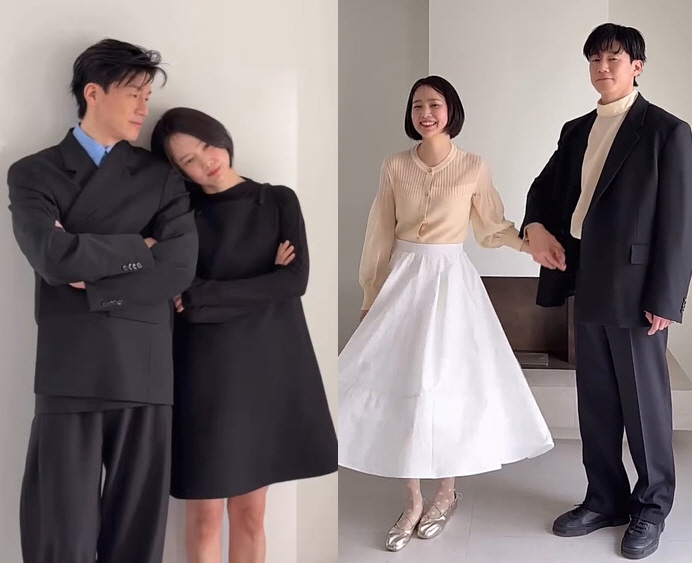 Yoon Seung-ah ♥ Kim Moo-yeol, hold hands  back hug. I'm so happy to be newly married even after 10 years of marriage