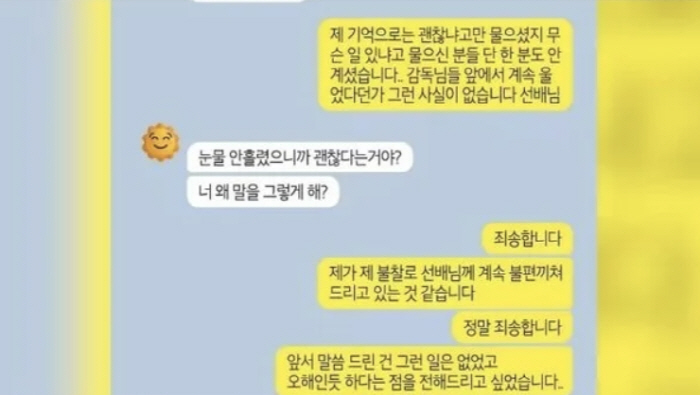 Why are you crying and answering me... Kim Saeron's YouTuber reveals Oyo Anna's Kakao Talk 