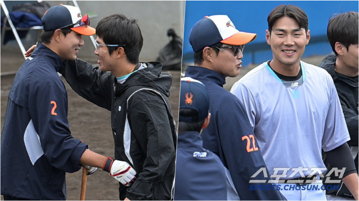 KT Huh Kyung-min and Hanwha Shim Woo-joon's hot hugs, and Jang Jin-hyuk's smile (SC Okinawa Scam) that met his former team