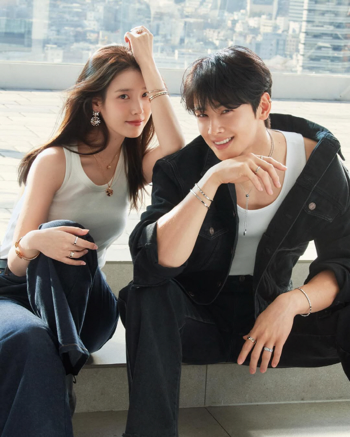 IU Shares Behind-the-Scenes Moments with Cha Eun-woo from Jewelry Photoshoot